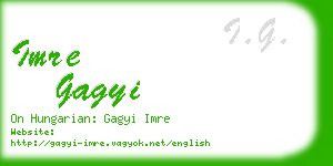 imre gagyi business card